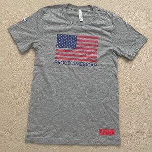 New Proud American Fox News T-Shirt, Heather Gray, Small